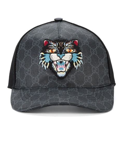 gucci black cat hat|black tiger Gucci hat.